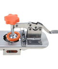 Montesy 35mm hinge boring tool with orange knob, stainless steel drilling guide for woodworking