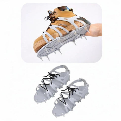 Spiked Lawn Aerator Shoes For Patio And Garden Use With 4.5cm Nails Durable EVA Rubber And Metal Build Easy To Wear Yard Aeration Tool