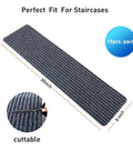 Grippy Anti Slip Stair Treads Indoor Carpet 8 By 30 Inches 15 Pack For Wooden Steps Non Slip Runner Mats Gray
