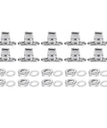 30 sets of marine-grade stainless steel twist-lock fasteners with washers for canvas boat covers