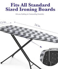 Padded Ironing Board Cover And Pad For Standard 15x54 Size With Heat Reflective Coating Scorch And Stain Resistant Padding