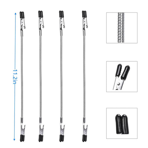 Four Pack Soldering Helping Hands With Dual Clips For PCB And Electronics, Adjustable 11.2in Gooseneck Soldering Holders