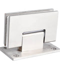 Stainless Steel Double Opening Shower Door Hinges 90-Degree Hardware brushed finish close-up