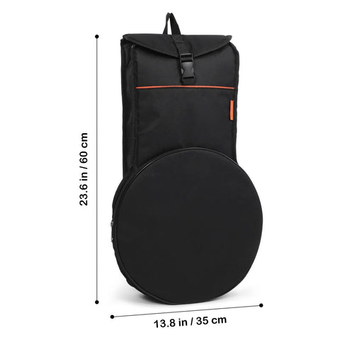 Road Warrior Portable Drum Bag Built Tough With Heavy Duty Oxford Fabric For Snare Drums And Percussion Gear, 23.6" x 13.8" black bag.