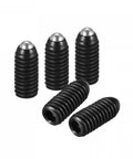 Top Notch Ball Point Set Screws 5 Pcs M4 X 10Mm High Carbon Steel Hex Socket Grub Screws Featuring Spring Loaded Plunger for secure clamping.