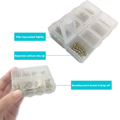 Heat Set Inserts For Plastic 3D Printing Kit With M2 M2.5 M3 Brass Threaded Inserts, 170 Pieces, Multi Size Assortment For Strong, DIY Friendly, Long Lasting Parts