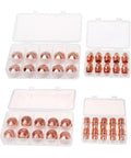 Top Tier Plasma Cutter Parts Consumables Including Electrodes And Nozzles For A101 A141 Machines 20 Pcs Set in organized storage.