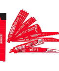 Diablo 14-piece bi-metal reciprocating saw blade set for wood/metal, includes 6" and 9" blades and 2 carbide blades, red case.