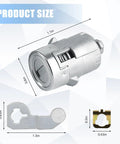 Pair Car Driver And Passenger Door Lock Cylinder Set With 2 Keys For Front Left And Right Doors OEM 15298924 size guide