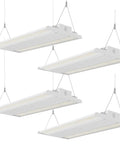 Rock Solid Heavy Duty 165W LED Linear High Bay Shop Light With Smooth 0-10V Dimming And Crisp 5000K Daylight Output For Warehouses Workshops And Garages Four Pack, suspended ceiling lights.