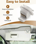 Interior Sun Visor Hook Clip Bracket Fits VW Atlas 2019 to 2024, showing easy install on sun visor headliner in vehicle