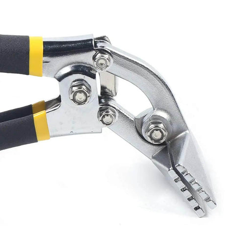 Close-up of Two Pack 75mm Bending Pliers with straight handle for sheet metal bending, showing flat jaw design