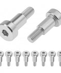 Ten Pack M6 Hex Socket Shoulder Screws Featuring A Slick Eight Millimeter Smooth Shoulder And Twelve Millimeter Thread Cut From Top Tier 304 Stainless Steel For Rock Solid Alignment with hex drive heads.