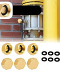 Premium Brass Hose End Cap Kit With 6 Durable Pieces For Garden Hoses Features Secure Hex Fit And Leak Proof Sealing Rings In 1/2 And 3/4 Inch Sizes Perfect For Keeping Your Outdoor Plumbing Safe And Sound This Heavy Duty Set Is Totally Legit For Any.