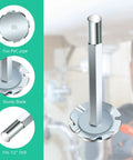 Four Piece PVC Pipe Reamer Set with socket saver heads for removing SCH 40 from hub, durable stainless steel, fits 1/2 in drill