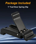 Premium Badass Heavy Duty Upper Gas Door Spring Clip Rig Replacement For Toyota Camry Avalon 4Runner Lexus GS300 LS430 LS460 Upgraded Pom Steel Straight Fix Solid Build shown from the side.
