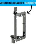 Slick Grommet Wall Plate For In-Wall Cable Management And Wire Concealment To Clean Your Rig Via Hdmis Ethernet And Speaker Cable Routing Through Walls Making Room And Showcasing Smooth Durable Abs White Finish, featuring included black mounting bracket.