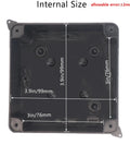 Internal view of Rock Solid IP65 Waterproof Junction Box With No Sweat Drilling for Boss DIY projects, size 3.9in x 3in.