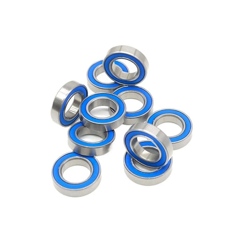 ABEC-7 6801RS Ball Bearing Set 12x21x5mm Blue Rubber Cover Thin Section 10 Pieces With Rustproof Waterproof Coating