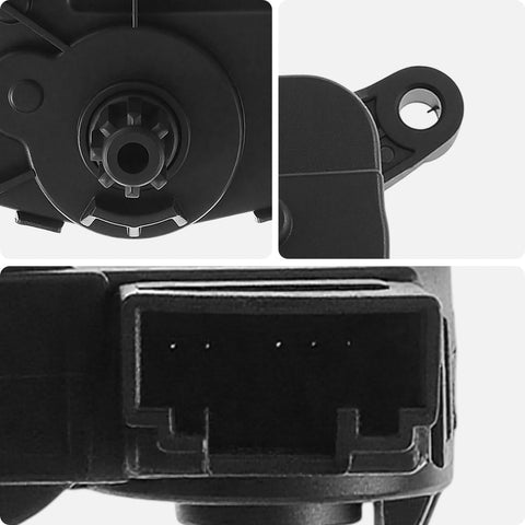 Main HVAC Air Door Actuator Replacement For Chrysler 200 2015 2017 And Jeep Cherokee 2014 2020 showing connector and gear details