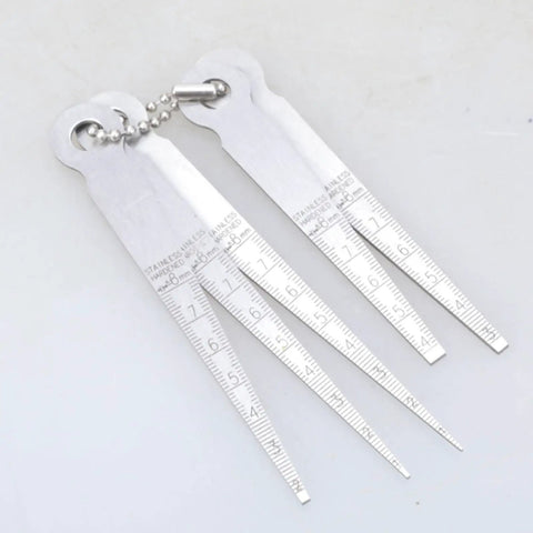 5 Piece Pro Grade Steel Feeler Gauges Set With 0.1mm Resolution For Tight Space Measurement Up To 10mm In Welding And Mechanical Inspection