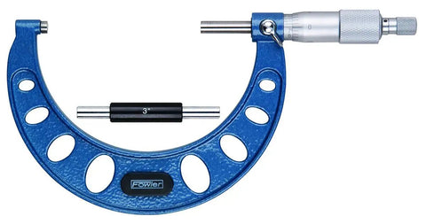 Outside Micrometer For General Purpose Precision Measurement With 3 To 4 Inch Range And Vernier 0.0001 Inch Graduations