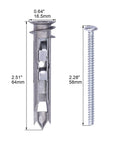 Heavy Duty Zinc Drywall Anchors Kit With 10 Self Drilling Toggle Anchors And Screws For Hollow Walls No Pilot Holes Required Holds Up To 100 Lb with 64mm anchor and 58mm screw