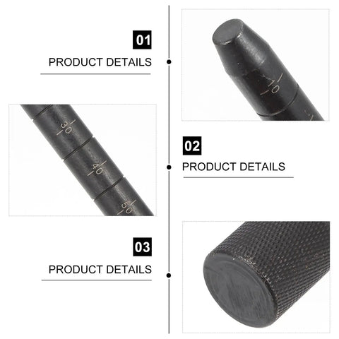 Close-up view of the Pro Steel Transmission Oil Pan's black knurled grip handle and markings for easy fluid level checking.