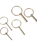 Heavy Duty Lynch Pin Kit 10 Piece Ring Style Spring Loaded Shaft Locking Pins For Trailers And Tractors Galvanized Trailer Hitch Locks Mower Lynch Pins Sturdy Pin Fasteners For Farm And Garden Gear, 10-piece galvanized steel