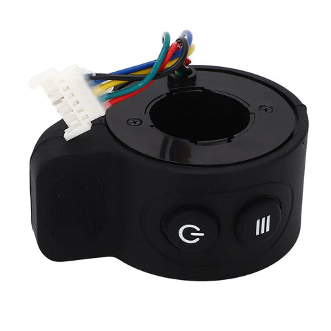 Thumb Throttle Accelerator For Electric Scooters, Snap-On Finger Control With ABS Gel Grip And Convex Stripes, Black