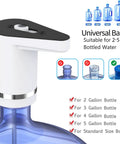 Rechargeable Electric Water Pump For 5 Gallon Bottle Portable Water Dispenser With One Click Sliding Guard detail view