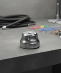 Y Socket Scuba Regulator Wrench For First Stage Yoke Nuts on workshop bench, 26mm metal compact tool kit visible