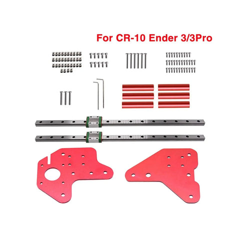 Dual Z Axis Linear Rail Kit With Back Plate For Ender 3 And CR10 Series 3D Printers MGN12C Upgrade with hardware and brackets