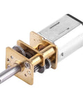 High Torque Full Metal Gears DC Gear Motor, 6V 3 Speed Reduction Box, showing metallic gears and shaft, designed for RC cars.
