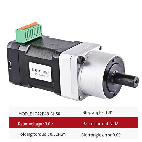 High Precision IG42E48SH50 Harmonic Reduction Motor for Industrial Robots with integrated drive system and connector.