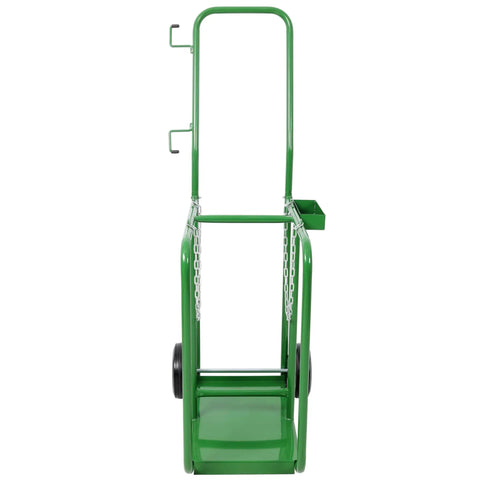 Built Like A Tank Cylinder Cart Welding Cylinder Hand Truck For Dual Oxygen Tank Hauling Made Simple With Eight Inch Solid Rubber Wheels That Roll Smooth And Carry Up To Four Forty Pounds Without Drama In Green