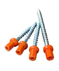 Beefy High Head Duplex Screws For Concrete Forms And Framing Temporary Installations Two And Three Quarters Inch Length 1175 Pcs In 25 Pound Box Heavy Duty Fasteners Set For Construction Projects, orange-head screws