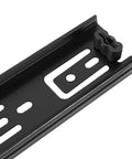Close-up of a heavy duty black steel rail from Built Tough Five Pair Eight Inch Full Extension Drawer Slides.