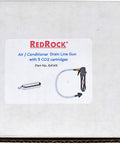 Box packaging of Gallo Drain Gun With CO2 Cartridges For AC Condensate Lines, HVAC Cleaner Blaster Opener Kit, RedRock branding