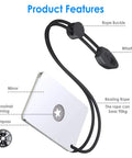 Military Grade Signal Mirror Survival Tool With Small Compass And Whistle Grab And Go 3x2 Inch Reflector shown with rope.