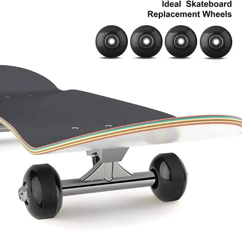 4 Pack 52mm Skateboard Wheels With Bearings 95A Hardness Durable Street Trick Wheels for street skating on skateboard