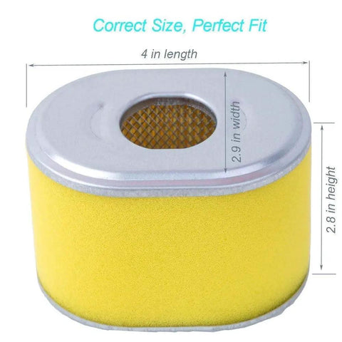 Two Pack Replacement Air Filter For Honda GX160 GX200 GX140 Engines With Pre Filter OEM Grade Air Cleaner Element side view
