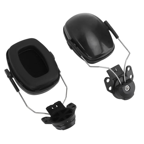 Top Tier Hard Hat Ear Muffs With Heavy Duty Cushioning Breathable Seals Designed To Kick Back Excess Site Noise Built Tough For Oil Crew And Construction Workers Super Comfy For All Day Use 2 Pack - black ear muffs with foam lining and adjustable clips