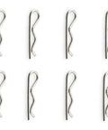 100Pcs R Type Cotter Pins Set In 4 Sizes M1x17mm M1.2x21mm M1.5x28mm M2x40mm 304 Stainless Steel Waterproof Rustproof Pro Grade All In One