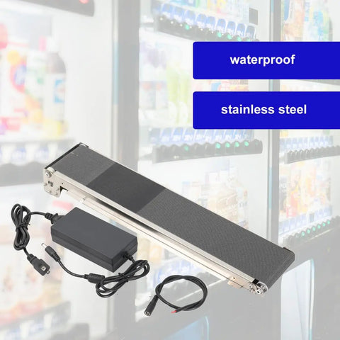 Stainless Steel Desktop Conveyor Belt System For Small Assembly Lines 460Mm X 85Mm 3.5 To 5 Kg Load Copper Motor 110V 220V