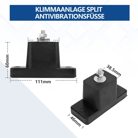Heavy Duty Rubber Vibration Isolator Mounts 4 Pack For Mini Split HVAC Heat Pump And Central Air Condensers Dimensions Shown