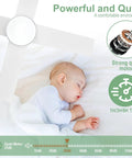 White Ceiling Fan With Lights And Remote For Indoor Outdoor Use, 44 Inch Modern Ceiling Fan, illustration of quiet motor, baby sleeping