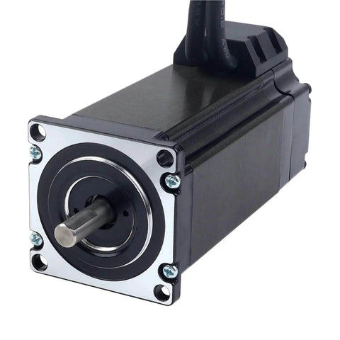 3Nm Closed Loop Servo Stepper Motor With Encoder, CL57Y Driver And Power Supply CNC Kit, front view showing motor shaft.