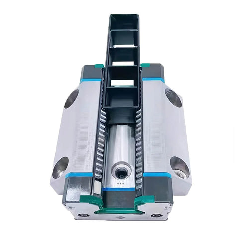 Single Slider Block R18536312X, compact slide unit and sealed ball bearing, precision guide compatible, low friction, front view