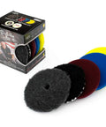 Buff and Shine Reflection Artist 6 Inch Buffing Kit with Five Uro Line Pads including grey wool, microfiber, maroon, blue, yellow